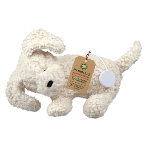 Efie Spieluhr Hund – Bio-Baumwolle (kbA), Made in Germany, mechanisch & waschbar, GOTS-zertifiziert - Melodie (Weißt du wieviel Sternlein stehen)