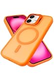 シズカウィルRe iPhone 16 ケース MagSafe対応 マット カバー ワイヤレス充電 耐衝撃 スタンド付き ハイブリッド5 スマホケース 1個入り オレンジ