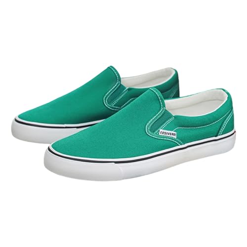 2026 Alpargatas unisex de bajo top para zapatillas casuales transpirables, verde, 39 EU