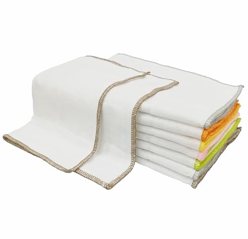 Mother-Earth Cotton Dish Cloths, Ultra Absorbent Quick-Drying Cleaning Cloths, Reusable and Eco-Friendly Dish Rags for Kitchen Use (8)