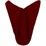 LTC LINENS Burgundy Cloth Napkins Set of 12-20x20 Inch Dinner Napkins Washable Polyester Fabric Cloth for Dinner, Restaurant, Wedding and Party