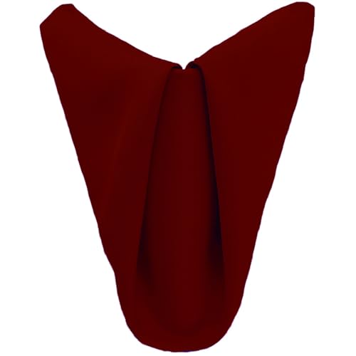 LTC LINENS Burgundy Cloth Napkins Set of 12-20x20 Inch Dinner Napkins Washable Polyester Fabric Cloth for Dinner, Restaurant, Wedding and Party