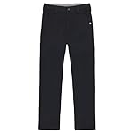 Quiksilver Boys Everyday Union Stretch Chino Pants, Casual Bottoms for Kids, Straight Fit, Black Union, 8