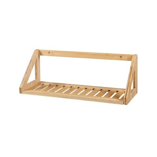 [en.casa] Wandregalset Gjerdrum Hängeregal im 2er Set schwebende Regale Bücherregal 43x15x15cm Wanddeko aus Bambus für Badezimmer, Küche – Bild 5