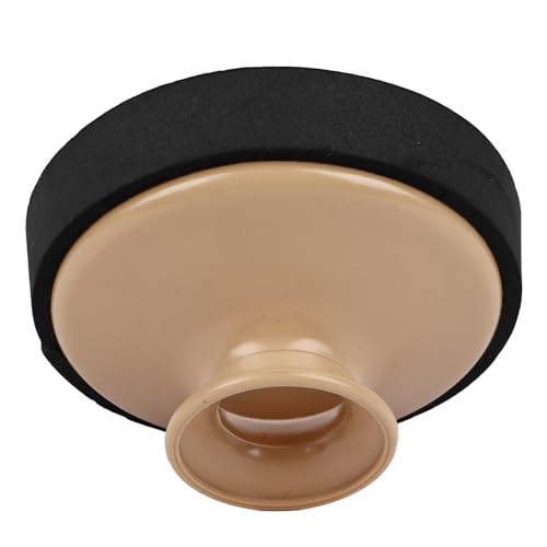 ラウンドサックスミュート、ABSプラスチックフィードバック低減ポータブルサイズアルトサックスサイレンサー、初心者向け、毎日の演奏練習用 (木の色)