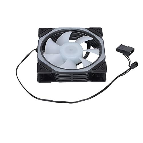 Ventilador de Flujo de Aire, Ventilador de Refrigeración de Color Brillante de Doble Apertura para Caja de Computadora (Iridiscencia brillante por dentro y por fuera)