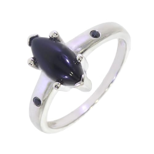 Bague en argent rhodié et pierre naturelle style français d'exception