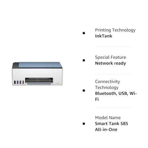 Smart Tank 585 All in One WiFi Colour Wireless Home Inkjet Printers(Upto 4000 Black and 6000 Colour Pages Included in The Box) - Print, Scan & Copy... - Image 2