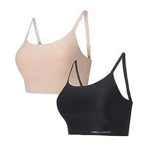 Vince-Camuto-Womens-Smooth-Microfiber-Wirefree-Lounge-Bra Vince Camuto Women's Smooth Microfiber Wirefree Lounge Bra, (2-Pack) Tan/Black, Medium
