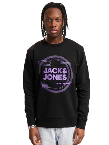 Sweat Jack & Jones Jcopilou homme noir col rond maillot de survêtement M