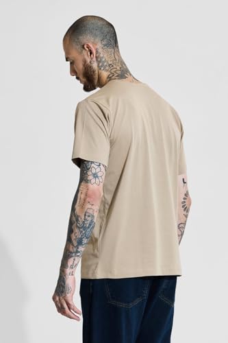 Image of SNITCH 4 Way Stretch Crew Neck Light Weight Half Sleeve Solid Cotton Blend Machine Wash Slim Fit T-Shirt