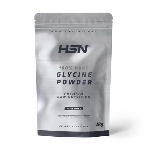 HSN Glicina en Polvo | Sin Sabor 1Kg = 200 Tomas por Envase 100% Pura Glicina - Glycine Powder - Sin Añadidos ni Excipientes | No-GMO, Vegano, Sin Gluten