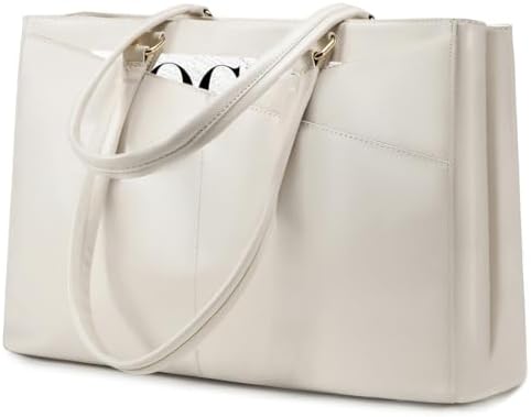 LOVEVOOK Laptop Bag for Women 15.6 Inch Tote Bags Waterproof Leather Briefcase Computer Women Business Office Work Bag