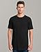 Next Level Mens Cotton Long Body Crew (3602) Black 2XL