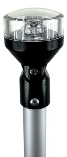 Pactrade Marine Boat Nature White LED All Round Navigation Pole 10-30V 1W 2NM CE RoHS SS Approved IP:65 120LM Locking Collar Plug-In Light (12