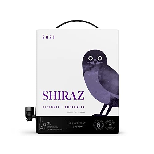 by Amazon Australian Shiraz, Red Wine, 3L Bag in a Box