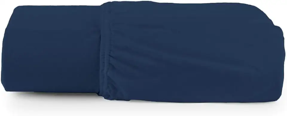 Lençol com Elástico Malha 100% Algodão Avulso (Marinho, Queen)