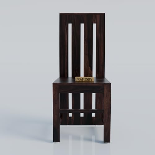 Image of 57 Inch Length Solid Sheesham Wood 6 Seater Dining Table Set | Six Seater Dinner Table with 6 High Chairs | Dinning Table Set 6 Seater for Living Room | Table & Chair,Walnut Finish