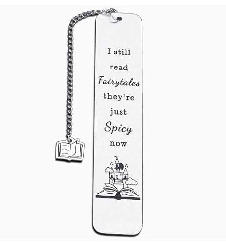 Ushxvg Silver 2 Funny Reading Bookmarks, Creative And Interesting Graphic Engraving, Reading Marking Tools, Student Stationery Gifts.