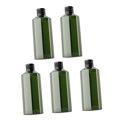 WRITWAA 5 Piezas Viaje Reutilizables Envases de Subempaque para Lociones Color Oscuro y Negro para Cosméticos Cuidado Personal