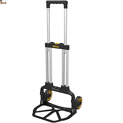 BricoLoco Professionele steekwagen, inklapbaar, van aluminium, belastbaar tot 125 kg, opslag, verhuizing, licht en… - Image 3