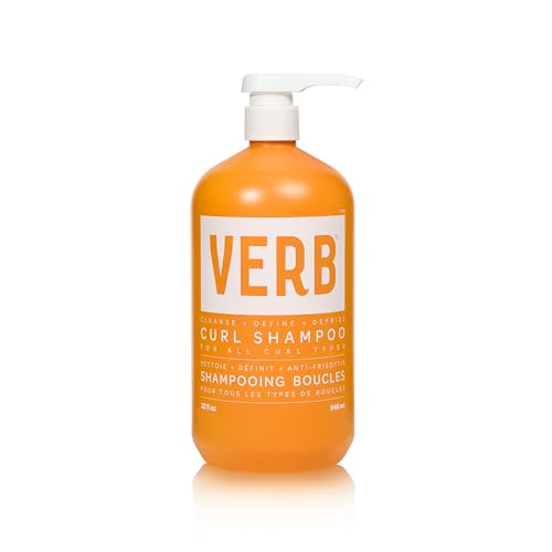 VERB Curl Shampoo 32 fl oz - Curl Shampoo for All Curl Types Gentle Cleanse to Nourish Curls - Vegan No Parabens or Harmful Sulfates