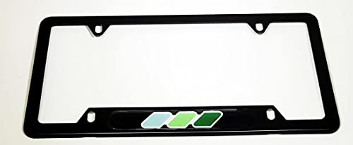 Sparkoo Tri-Color 3 Color Green License Plate Frame Cover Holder Sport Screws Caps Stainless Steel Compatible With Toyota Tacoma Trd 4Runner Tundra (2X Black) #TOP1