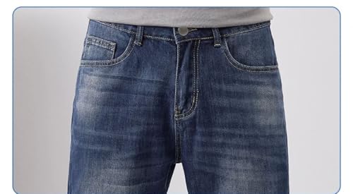 Hndudnff Men Tapered Jeans with Pockets Slim Trousers Vintag Stretch Casual Streetwear Denim Pants4