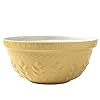 Tala Yellow Stoneware Mixing Bowl, Embossed Corn Design, Durable, Chip-resistant, Baking, 30cm