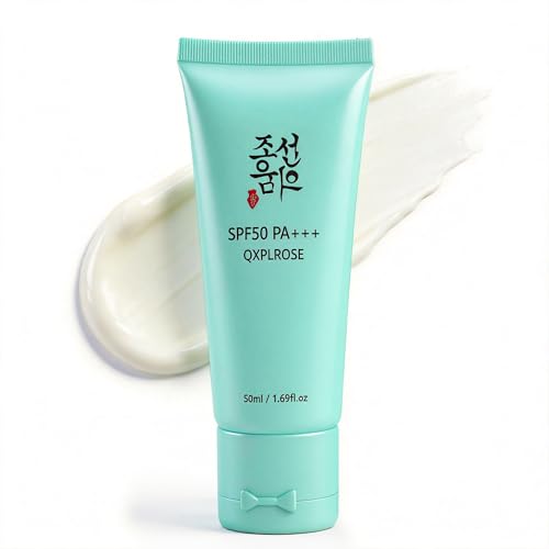 Organic Korean Sunscreen SPF 50+, PA++++ Hydrating Sheer Face tinted Sunscreen, Waterproof & Lightweight Water Gel, Non-Greasy, No White Cast, Korean Skin Care Solution for All Skin Daily Use