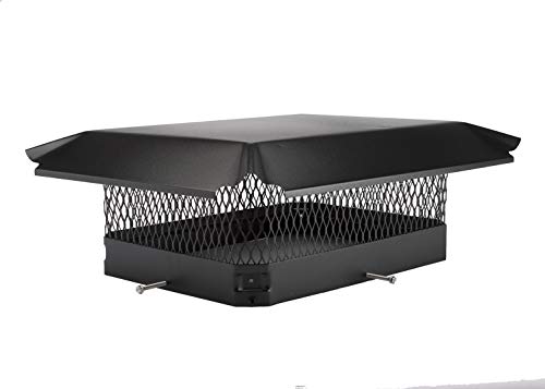 Draft King CBC1317 Black Galvanized Steel Single Flue Bolt On Chimney Cap