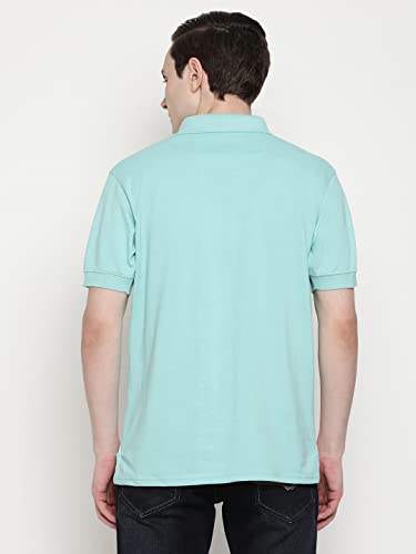 Image of UZARUS Mens Solid Cotton Regular Fit Polo T-Shirt
