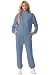 GRECERELLE Damen Jogginganzug Zweiteiler mit Halbzip, Dunstblau, M