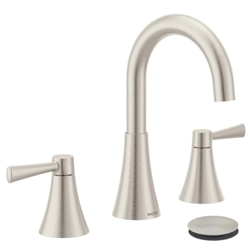 Moen 84023SRN Ronan 2-Handle Widespread Bathroom Faucet, BN