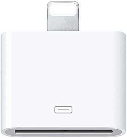 AKWOR 30 Pin Adapter | 8 Pin Male to 30 Pin Female | Works with Smartphones, Cars, Docking Stations and More - White