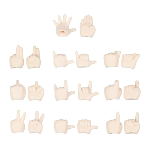 YMY ob11 Doll Body Replacement Hand Group （Ten Pairs-Milky White）