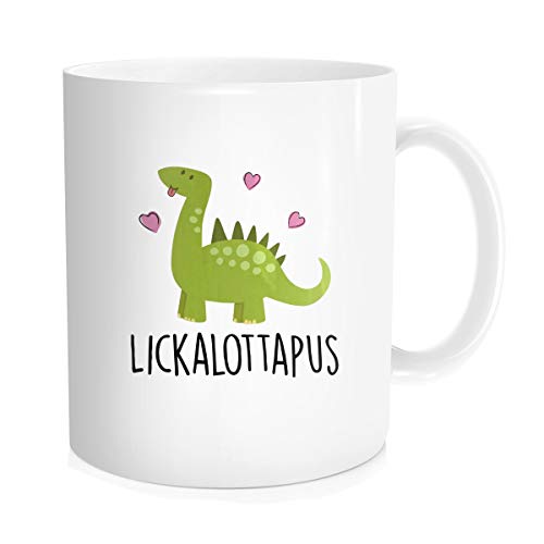 Waldeal Funny Lickalottapus Coffee Mug, Lesbian Gay Teacup, LGBT, Same Sex Gift For Boyfriend, Girlfriend, Him Or Her, White Fine Bone Ceramic 11 OZ