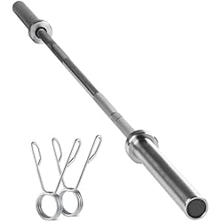 Barra Olimpica 180Cm Barra de entrenamiento olímpica de 180 cm de acero cromado diámetro 50 mm Olympic Bar manillar olímpico sin pesas