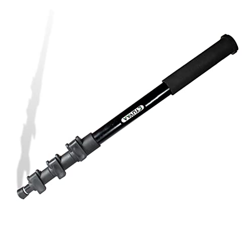 EYUVAA LABEL 60-inch Monopod Stand with 4 Extendable Sections & Dual Mount Thread Adapter for DSLR Cameras Hand Rubber Grip Monopod Stand for Mobile Phone Holder & Camcorders with Case Load Upto:5 kgs