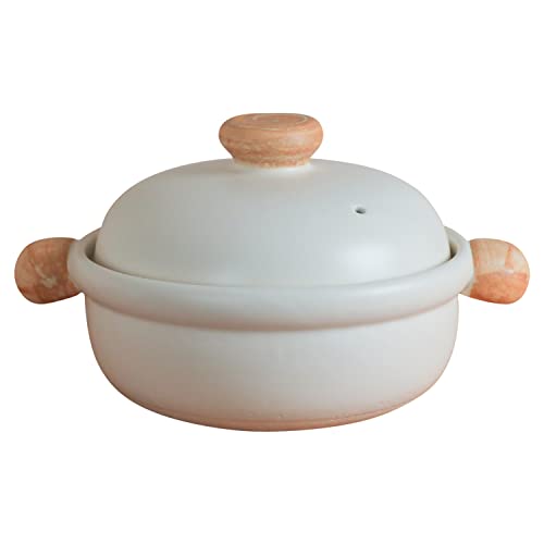 たいせい窯 土鍋 ばんこの土鍋 2人用 中サイズ 耐熱 日本製 BANKO EARTHENWARE POT むぎ 中(2人用)