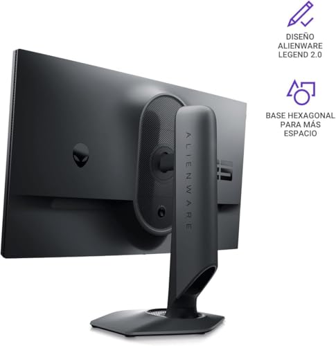 Image of Alienware Gaming Monitor AW2523HF 24.5'' IPS LED FHD 360Hz Display, AMD FreeSync Monitor (USB, HDMI),Height /Tilt /Swivel /Pivot Adjustability, Dark Side of The Moon with HEX Accessories