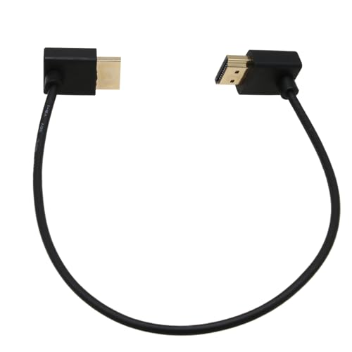 Image of HDMI 8K 30p 4K 60p UHD Cable for ATOMOS Shinobi Portkeys BM5 FEELWORLD Blackmagic Video Assist 4K Monitor Sony FX9 Canon EVA-1 Camera Type A HDMI 2.1 L-Shape 30cm