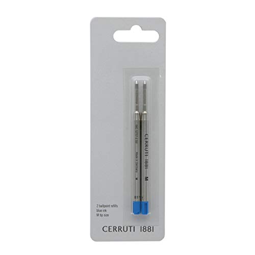 Cerruti NPR741BM Lot de 2 stylos à bille de rechange Bleu