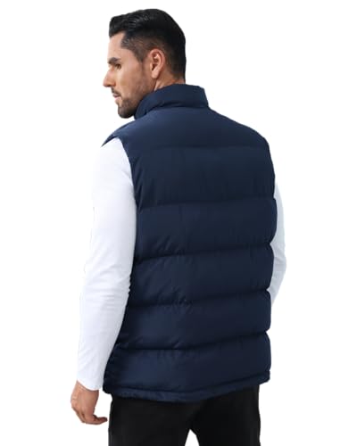Image of JIHUILAI Men's Puffer Vest Winter Jacket Warm Puffy Vests Men Outdoor Sleeveless Lightweight Water-Resistant Vest M To 5XL