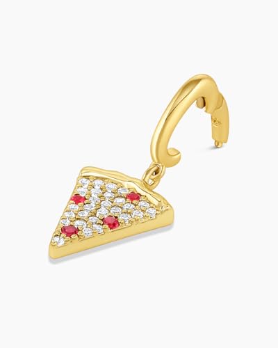 gorjana - Pizza Parker Charm - 18K Gold-Plated - Whimsical Style, Effortless Customization, Long-Lasting Shine - Easy Clip-On2