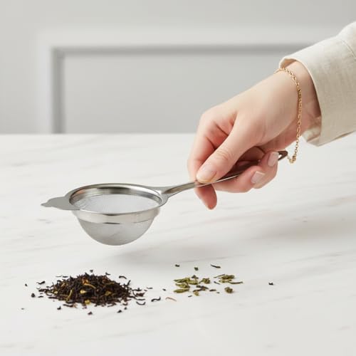 Image of LAZYwindow Baby Sauce Pan /Fry Pan 17cm with Tea Strainer, Maroon | Fine-mesh strainer allows quick filtering for tea and beverages