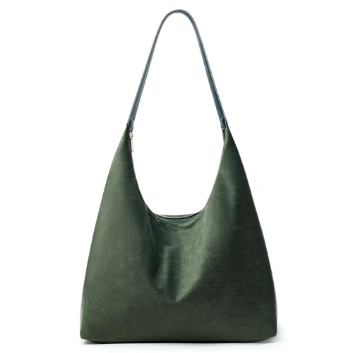 Image of KALIDI Casual Tote Bag Vegan Leather Hobo Zipper Work Bag Weekender Shoulder for Women Shoulder Travel Purse