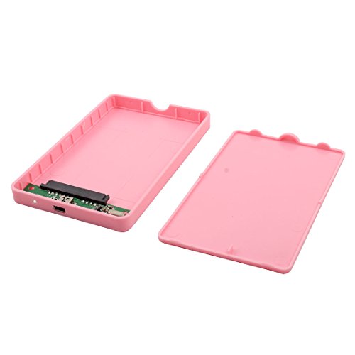 Caja externa para disco duro SATA 2.5 USB 2.0 rosa miniatura 2