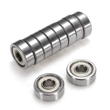 ZUBSHA 607ZZ Ball Bearing 7x19x6mm Pre-Lubricated and Stable Performance and Cost Effective, Deep Groove Ball Bearings (10) (5)