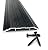 KC Hardware Aluminum Door Threshold- Door Saddle- Metal Transition Strip for Flooring- Door Sill Extension- Door Thresholds for Exterior Doors- 4" Wide 1/2" High- 60" Black Anodized